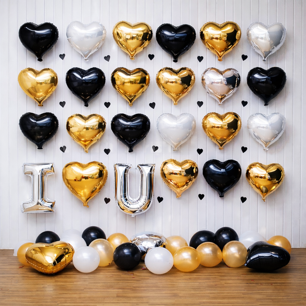 Midnight Gold Love Backdrop
